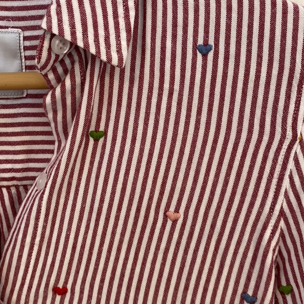 Rails Hearts & Stripes Button Down Shirt - image 1
